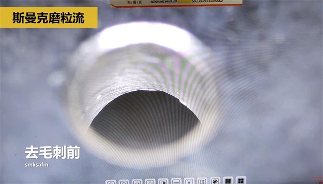 鋁合金<a href='http://jinchengle.cn' target='_blank'><u>交叉孔去毛刺</u></a>，<a href='http://jinchengle.cn' target='_blank'><u>流體拋光機</u></a>約20秒一個